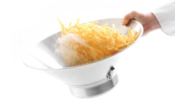 Escorredor de batatas fritas em aço inoxidável, ø410x(H)170mm