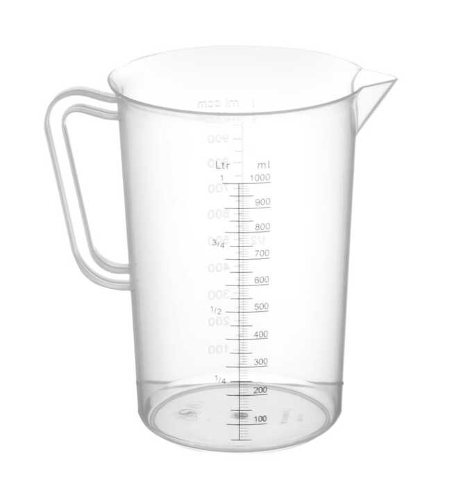 Jarro medidor em polipropileno, 1L, ø110x(H)170mm