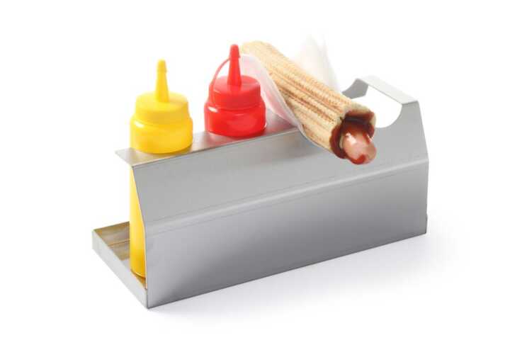 Suporte para cachorros-quentes, 260x110x(H)118mm