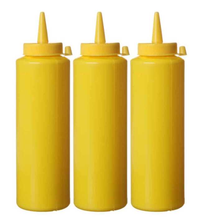 Conjunto de garrafas dispensadoras - 3 unidades, 0,35L, Transparente, 3 pcs. , ø55x(H)205mm