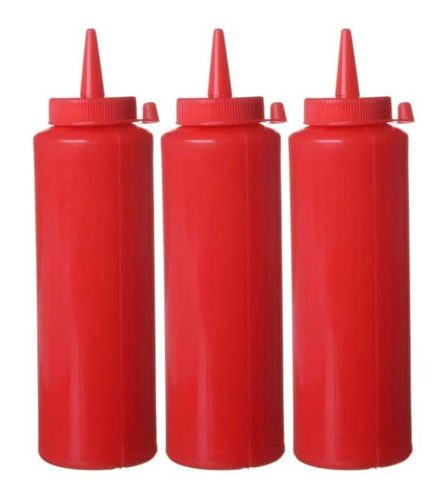 Conjunto de garrafas dispensadoras - 3 unidades, 0,35L, Transparente, 3 pcs. , ø55x(H)205mm