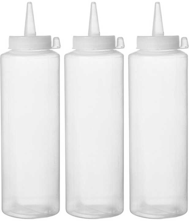 Conjunto de garrafas dispensadoras - 3 unidades, 0,7L, Transparente, 3 pcs. , ø70x(H)240mm