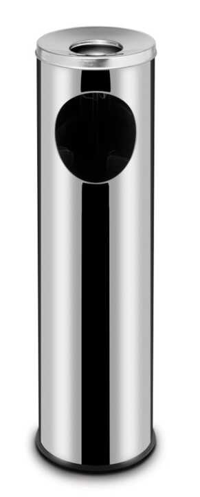 Caixote do lixo vertical com cinzeiro, 15L, ø200x(H)700mm
