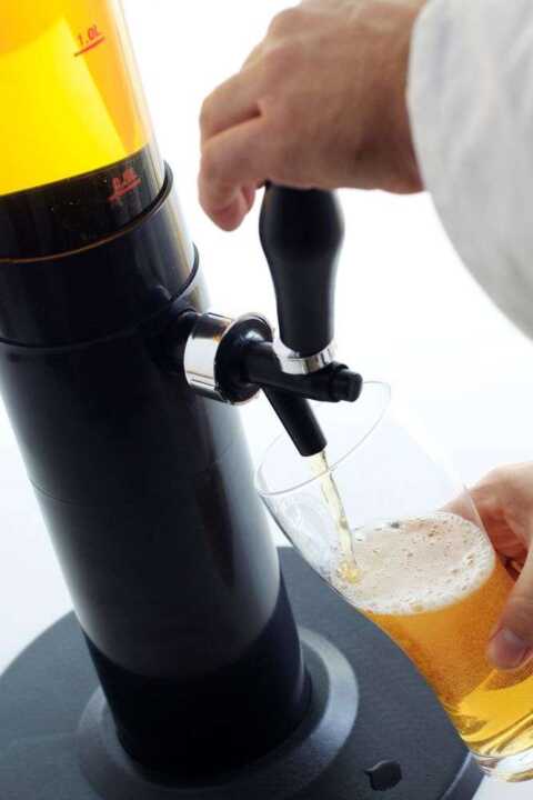 Dispensador portátil de cerveja, 3L, Preto, ø100x(H)815mm