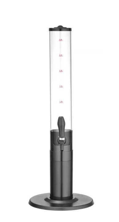 Dispensador portátil de cerveja, 3L, Preto, ø100x(H)815mm