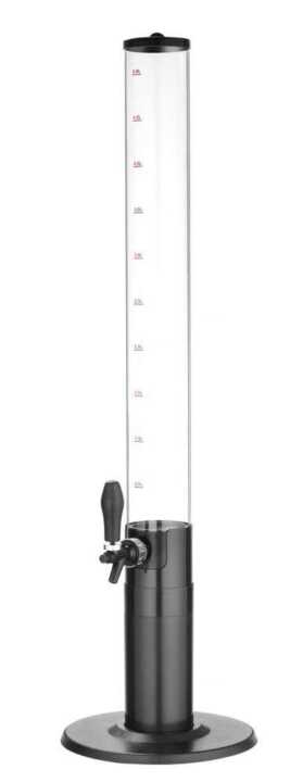 Dispensador portátil de cerveja, 5L, Preto, ø100x(H)1150mm