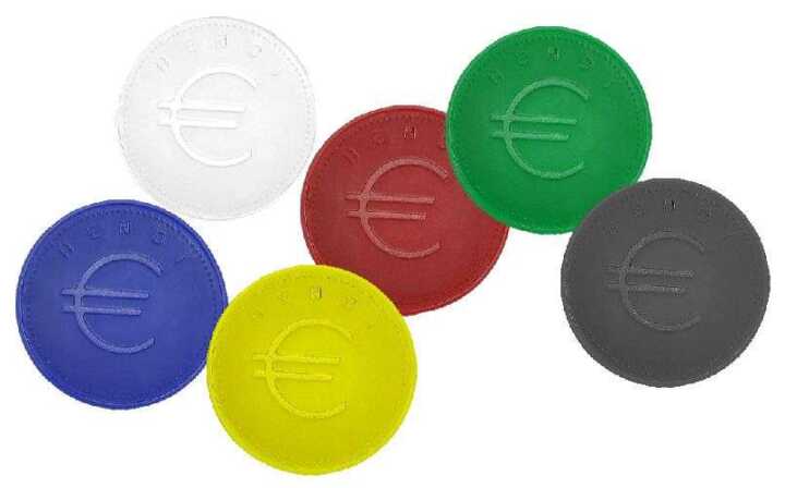 Fichas de consumo - 100 unidades, Verde, 100 pcs. , ø25mm