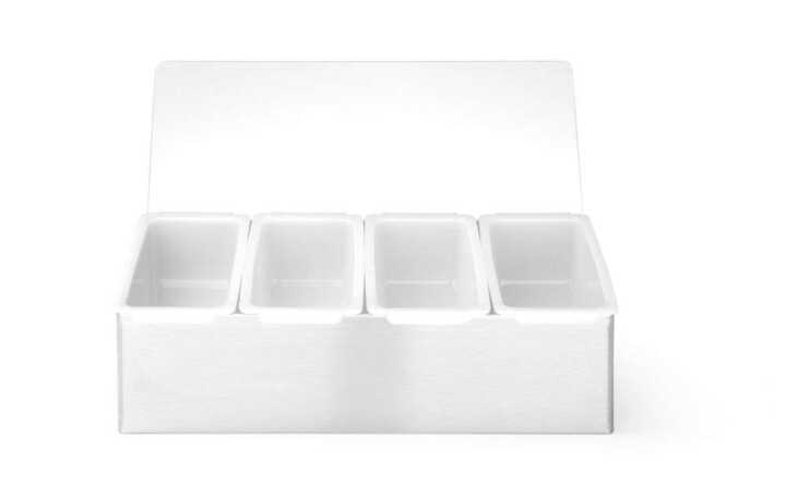 Caixa para ingredientes, 5 recipientes, 375x140x(H)90mm