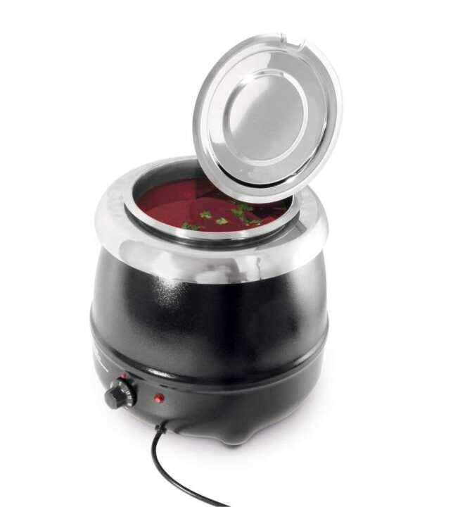 Panela de sopa elétrica, 8L, Preto, 230V/400W, ø330x(H)363mm