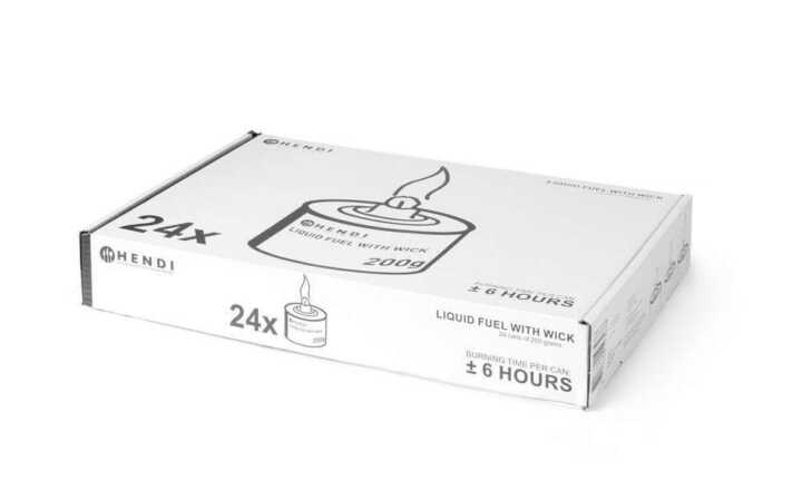 Combustível líquido com pavio, queima ± 6 horas, 24 pcs