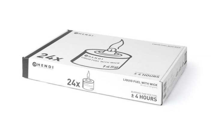 Combustível líquido com pavio, queima ± 6 horas, 24 pcs