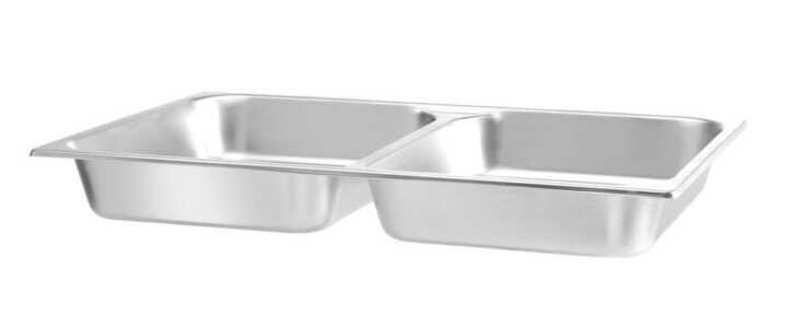 Recipiente para alimentos GN 1/1 com 2 compartimentos, 7,5L, 530x325x(H)65mm