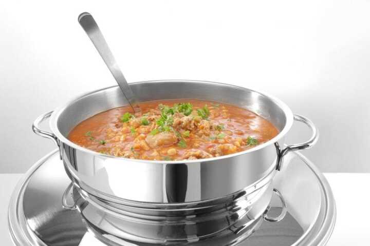 Réchaud para sopa com acabamento espelhado, 10L, ø420x(H)380mm