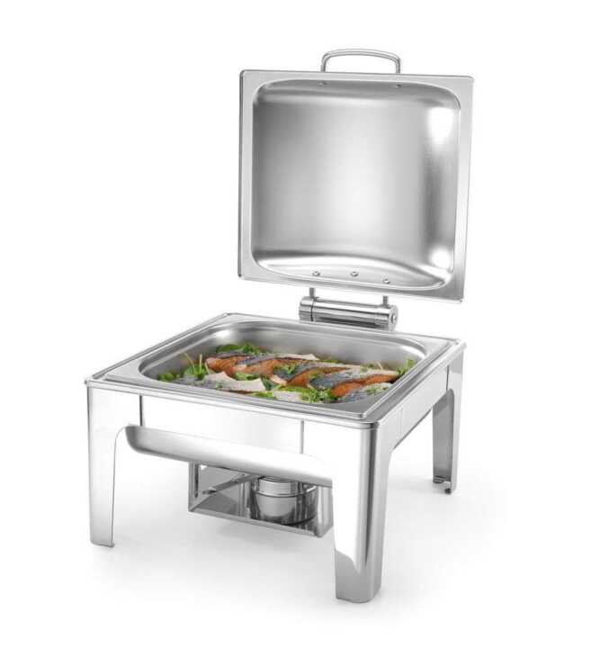 Réchaud GN 2/3 acabamento acetinado, 6L, 395x430x(H)290mm