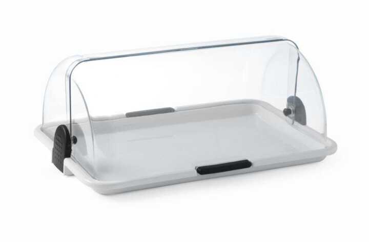 Expositor com tampa basculante Roll top, 465x310x(H)190mm