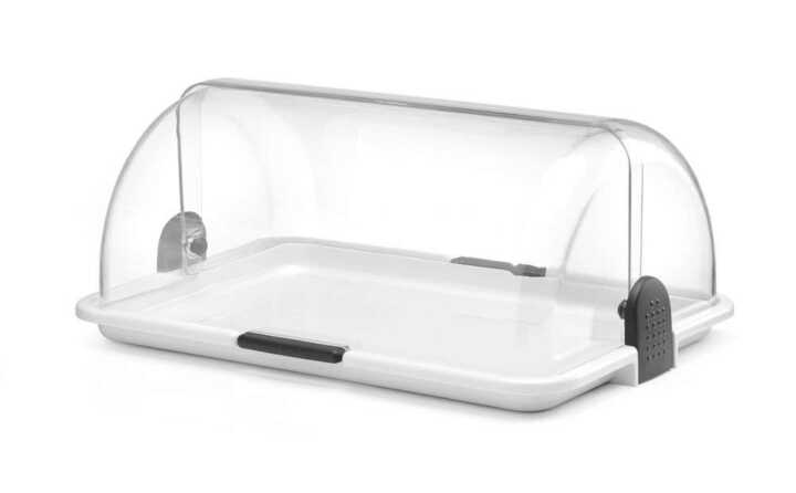 Expositor com tampa basculante Roll top, 465x310x(H)190mm