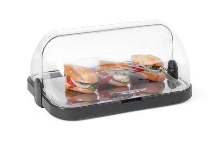 Tabuleiro com tampa basculante e placas de refrigeração, 440x320x(H)205mm