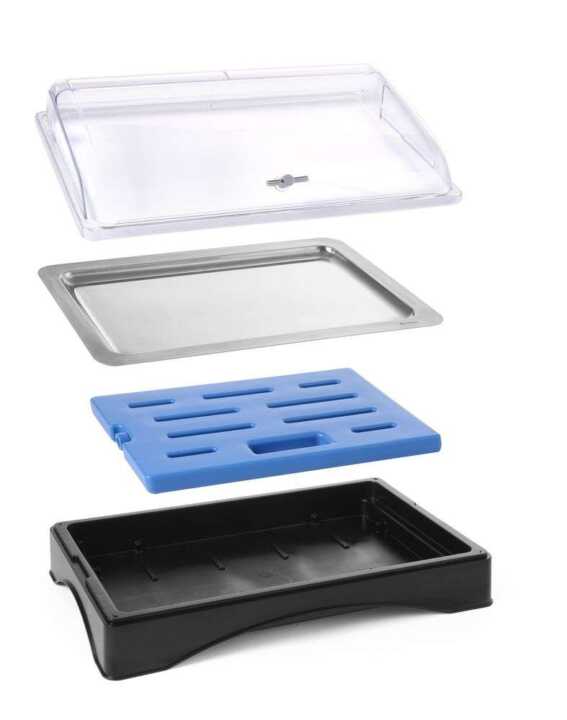 Expositor refrigerado com tampa – Gastronorm 1/1, conjunto, 555x357x(H)175mm