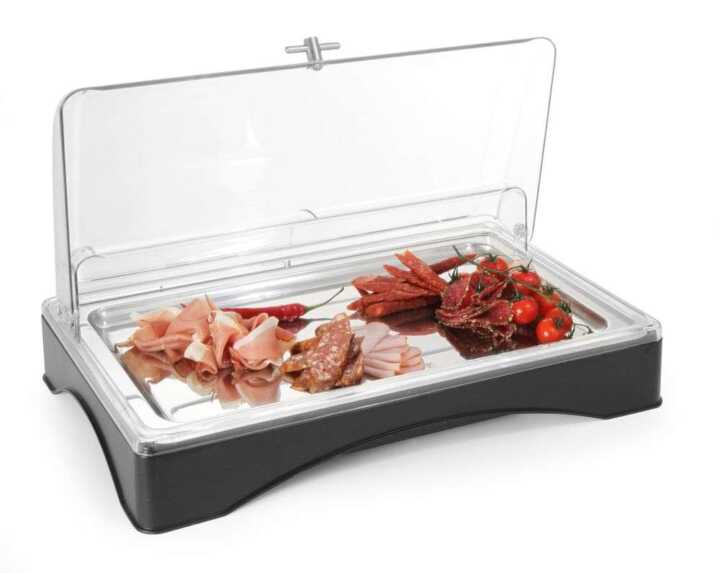 Expositor refrigerado com tampa – Gastronorm 1/1, conjunto, 555x357x(H)175mm