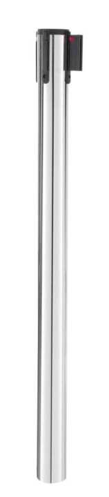 Poste separador prateado com fita retrátil, poste + base, ø360x(H)1010mm