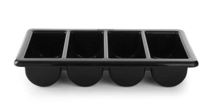 Tabuleiro para talheres, Preto, 530x325x(H)100mm