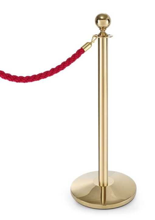 Cordas para barreira, vermelho com gancho polido, Vermelho, (L)1500mm