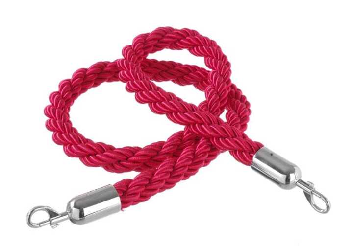 Cordas para barreira, vermelho com gancho polido, Vermelho, (L)1500mm
