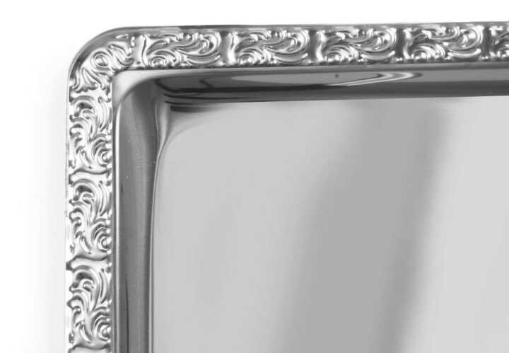 Tabuleiro de banquete GN 1/1, com rebordo decorativo, GN 1/1, 530x325mm