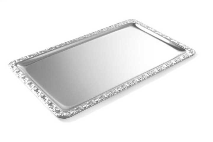 Tabuleiro de banquete GN 1/1, com rebordo decorativo, GN 1/1, 530x325mm