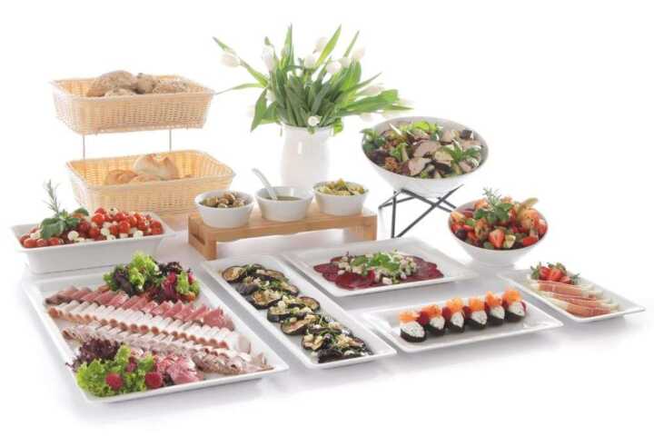Tabuleiros Gastronorm com borda fina, GN 1/1, 530x325x(H)20mm