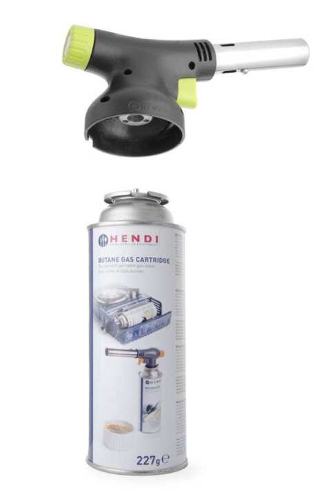 Maçarico de cozinha Jet – conjunto com cartucho, 175x68x(H)260mm