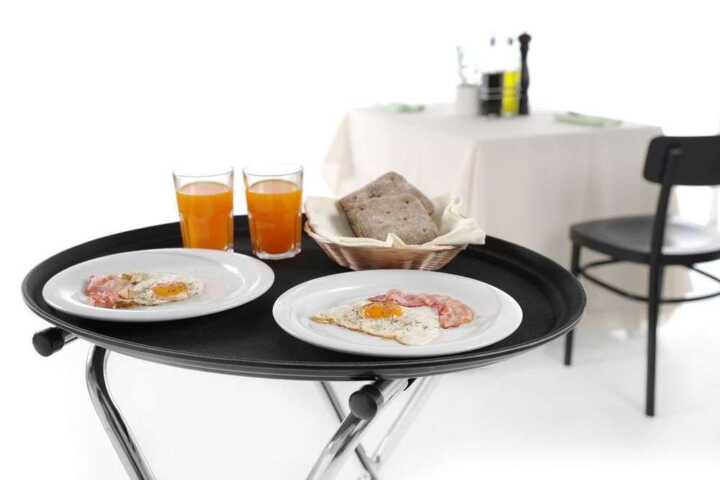 Suporte dobrável para tabuleiro, 520x410x(H)800mm