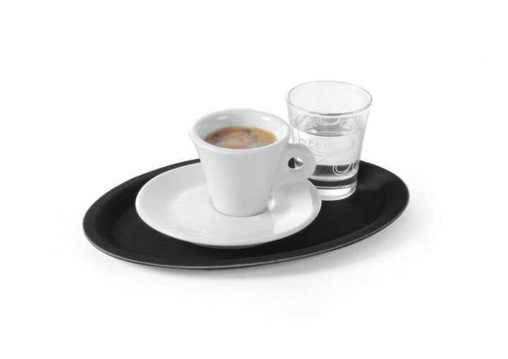 Tabuleiro para servir antiderrapante, oval, 160x230mm