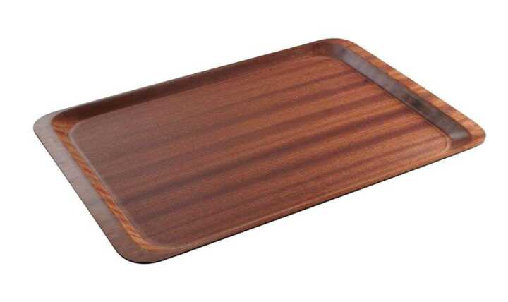 Tabuleiro de servir em madeira, Euronorm, Mogno, 370x530mm