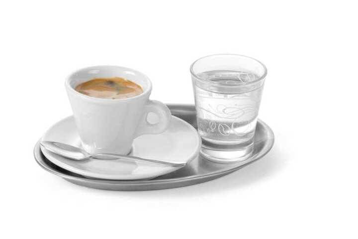 Tabuleiro para café oval, 285x220mm
