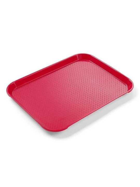 Tabuleiros para fast food pequenos, Vermelho, 265x345x(H)20mm