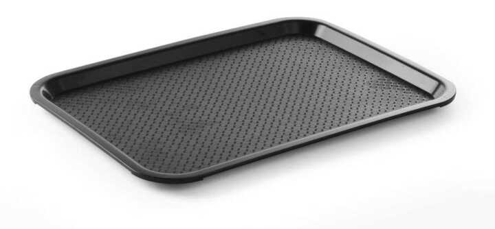Tabuleiros para fast food médios, Preto, 305x415x(H)20mm