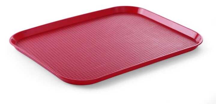 Tabuleiros para fast food grandes, Vermelho, 350x450x(H)20mm