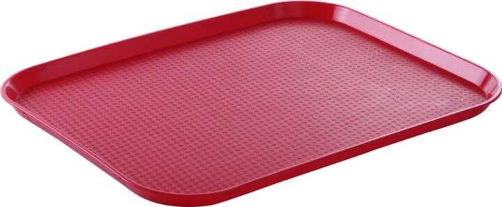 Tabuleiros para fast food grandes, Vermelho, 350x450x(H)20mm