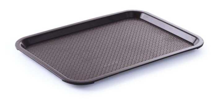 Tabuleiros para fast food grandes, Castanho, 350x450x(H)20mm