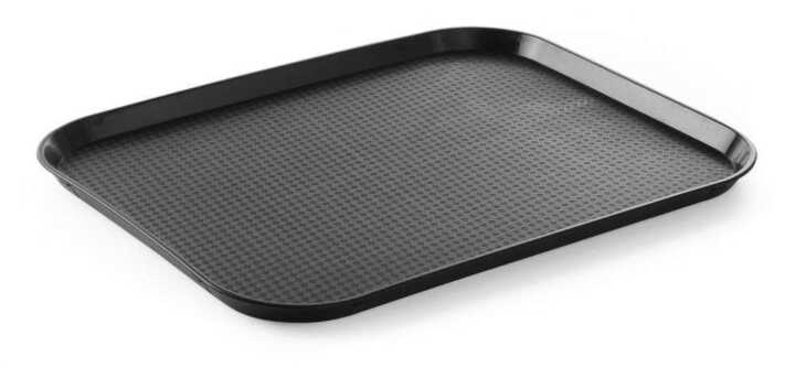Tabuleiros para fast food grandes, Preto, 350x450x(H)20mm