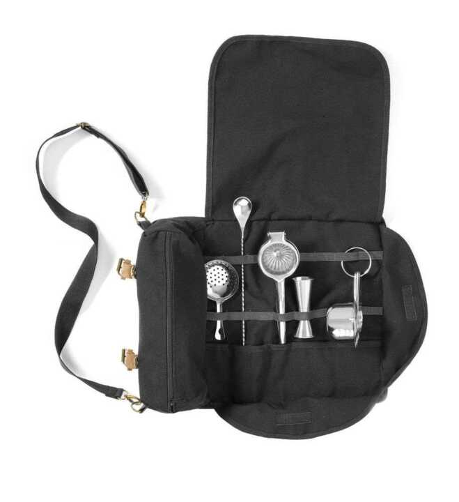 Bolsa Bartender, Preto, 210x370x(H)70mm