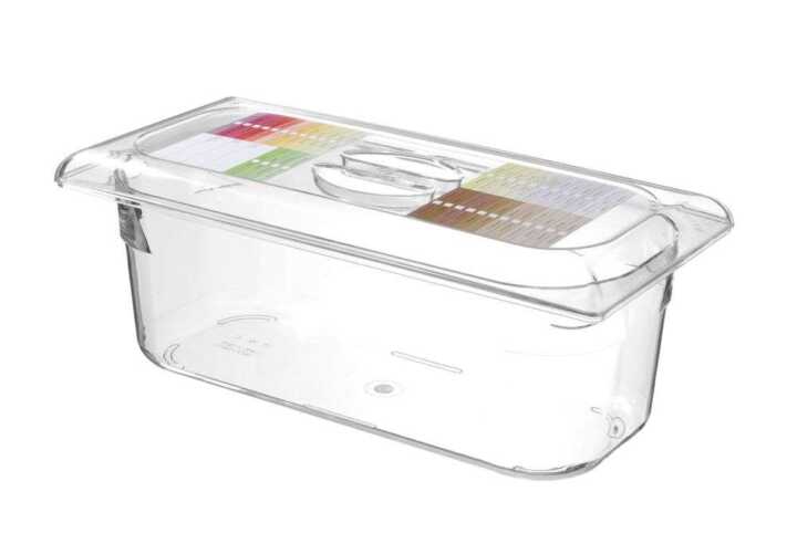 Recipiente para gelado em policarbonato, 5L, Transparente, 360x165x(H)120mm