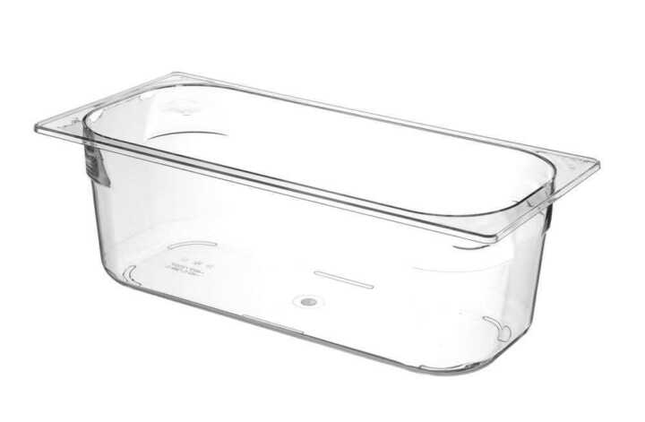 Recipiente para gelado em policarbonato, 5L, Transparente, 360x165x(H)120mm
