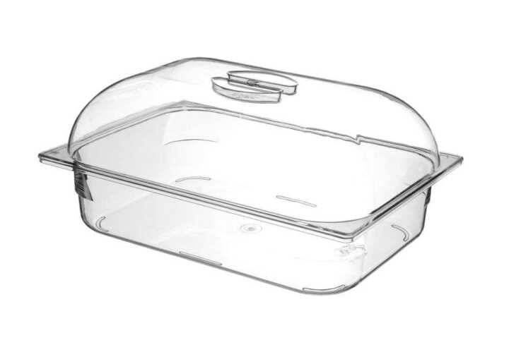 Recipiente para gelado em policarbonato, 5L, Transparente, 360x250x(H)80mm