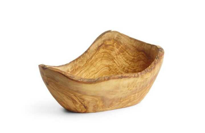 Taça de madeira de oliveira decorativa, 300x190x(H)110mm