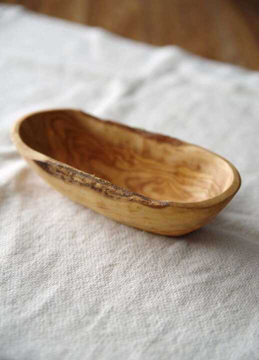 Taça de oliveira retangular, 205x95x(H)50mm