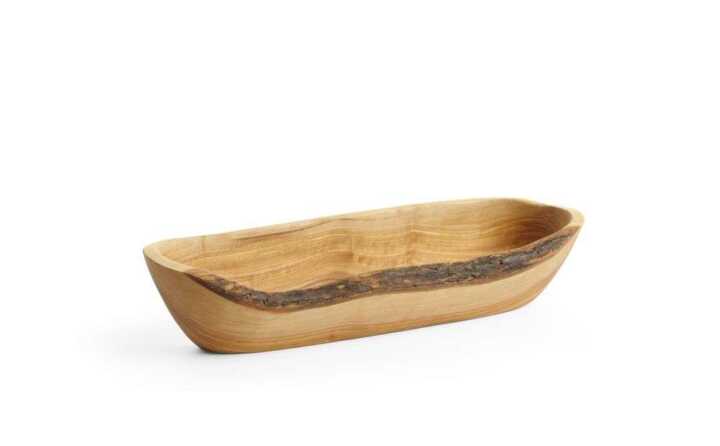 Taça de oliveira retangular, 300x95x(H)60mm