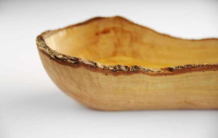 Taça de oliveira retangular, 400x90x(H)80mm