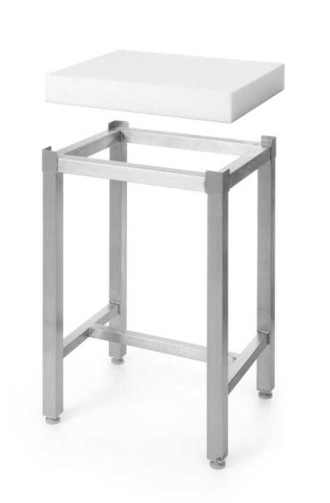 Bloco de talhante em polietileno, conjunto, Branco, 500x400x(H)800mm